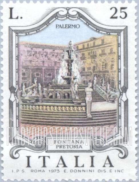 FindYourStampsValue: Pretoria Fountain, Palermo
