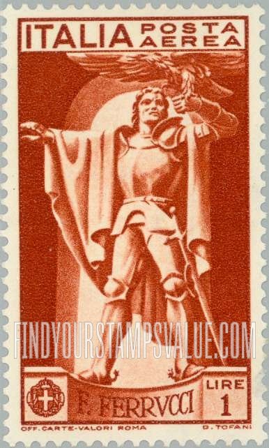 FindYourStampsValue: AIR POST - Ferrucci Type of Postage: Statue of Ferrucci
