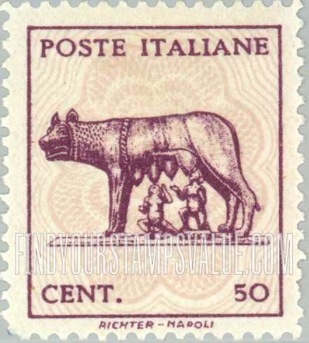 FindYourStampsValue: She-Wolf Suckling Romulus and Remus