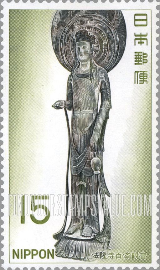 FindYourStampsValue: Kudara Kannon, Horyuji Temple, Nara - 法隆寺百済観音、奈良