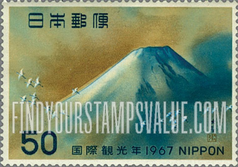 FindYourStampsValue: “Sacred Mt. Fuji” by Taikan Yokoyama - 横山 大観の「霊峰不二」