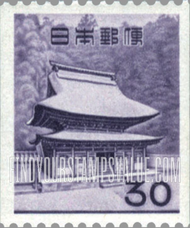 FindYourStampsValue: Shari-den of Engakuji. Coil Stamp - 円覚寺舎利殿、コイルスタンプ