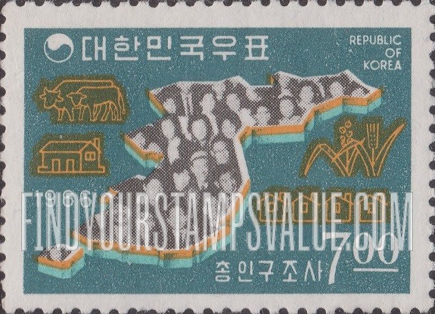 FindYourStampsValue: Map of Korea and People - 한국지도와 사람들