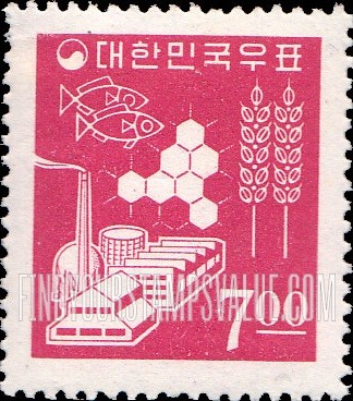 FindYourStampsValue: Symbols of Agriculture and Fishery - 농공어업 상징