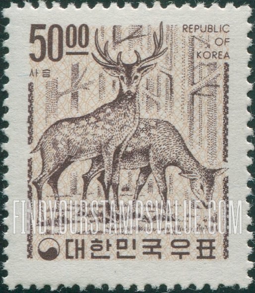 FindYourStampsValue: Sika Deer - 꽃사슴