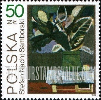 FindYourStampsValue: Flowers, Still-life Paintings in the National Museum, Warsaw: Stefan Nacht-Samborski