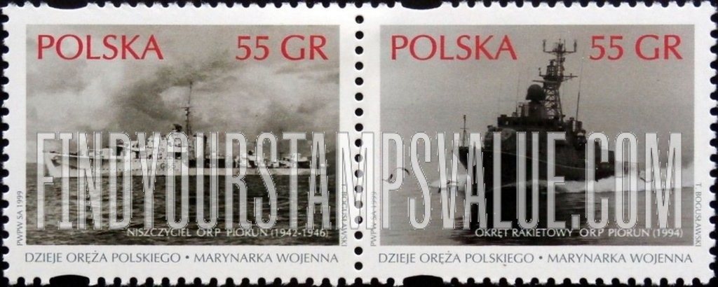 FindYourStampsValue: Polish Navy, 80th Anniversary (in 1998)