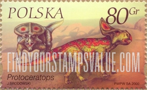 FindYourStampsValue: Dinosaurs: Protoceratops