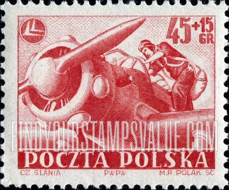 FindYourStampsValue: SEMI-POSTAL - Pilot entering plane