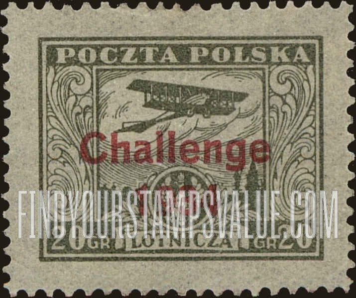 FindYourStampsValue: AIR POST - Biplane: Overprinted in Red