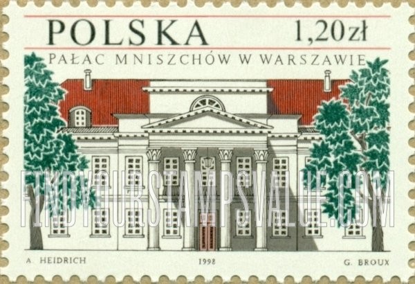 FindYourStampsValue: Mniszech Palace (Belgian Embassy), Warsaw, Bicentennial