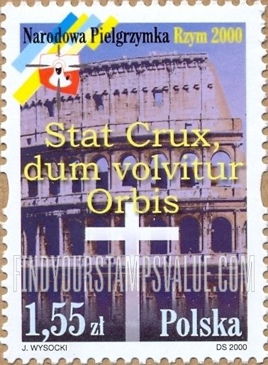 FindYourStampsValue: National Pilgrimage to Rome: Cross, Colosseum