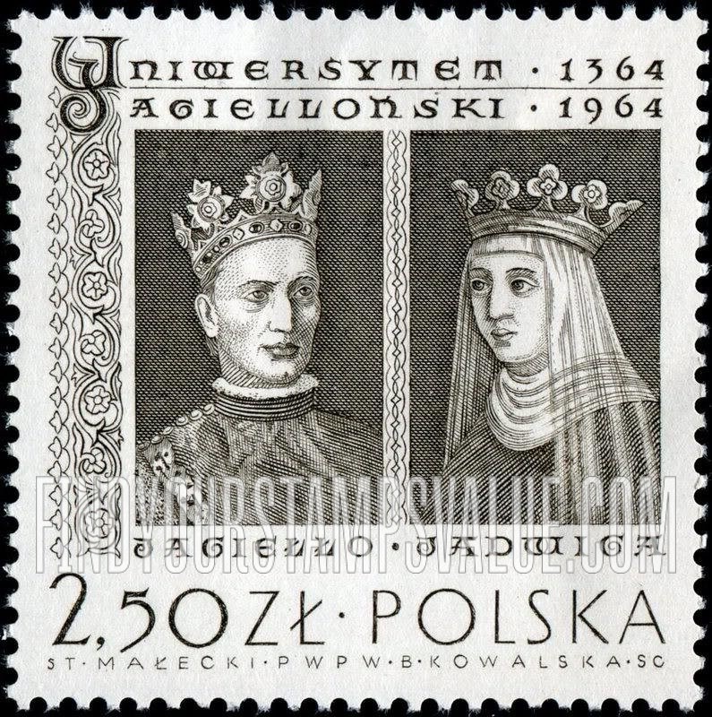 FindYourStampsValue: King Wladyslaw II Jagiello and Queen Jadwiga