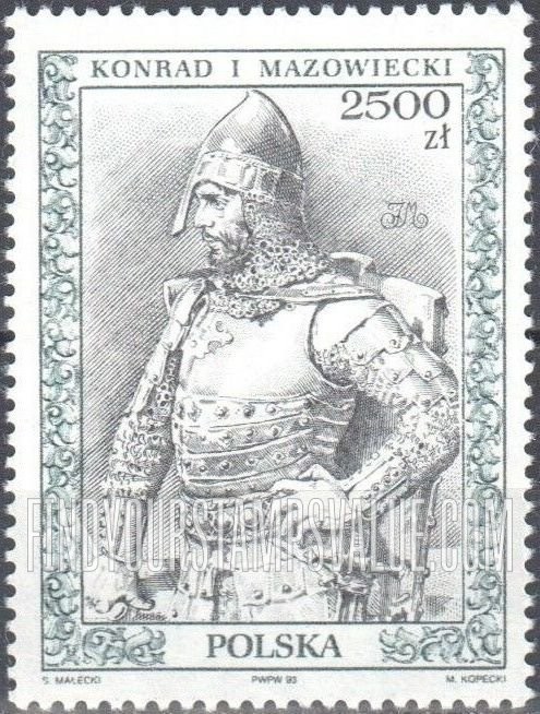 FindYourStampsValue: Royalty Type of 1986: Konrad I Mazowiecki