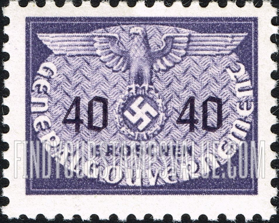 FindYourStampsValue: OCCUPATION OFFICIAL - Eagle and Swastika