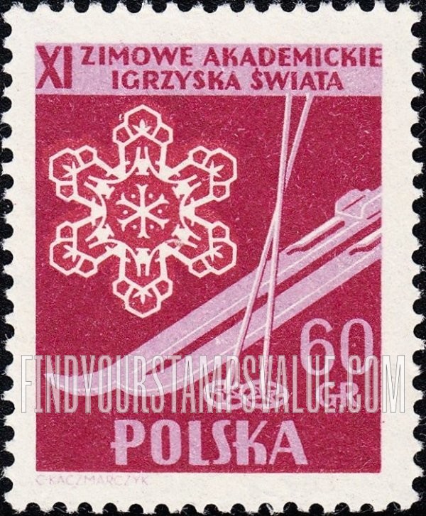 FindYourStampsValue: Snowflake and Ski