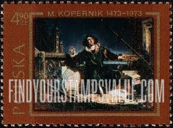 FindYourStampsValue: Portraits of Copernicus: Copernicus in his Observatory, by Jan Matejko, horizontal