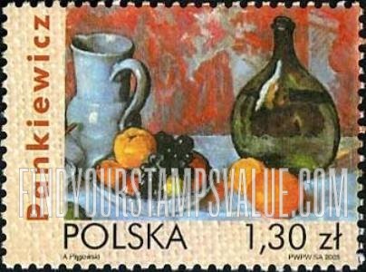 FindYourStampsValue: Paintings by Polish Impressionists: Still Life, by J. Pankiewicz