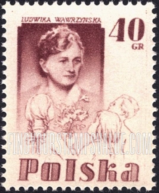 FindYourStampsValue: Ludwika Wawrzynska and Children
