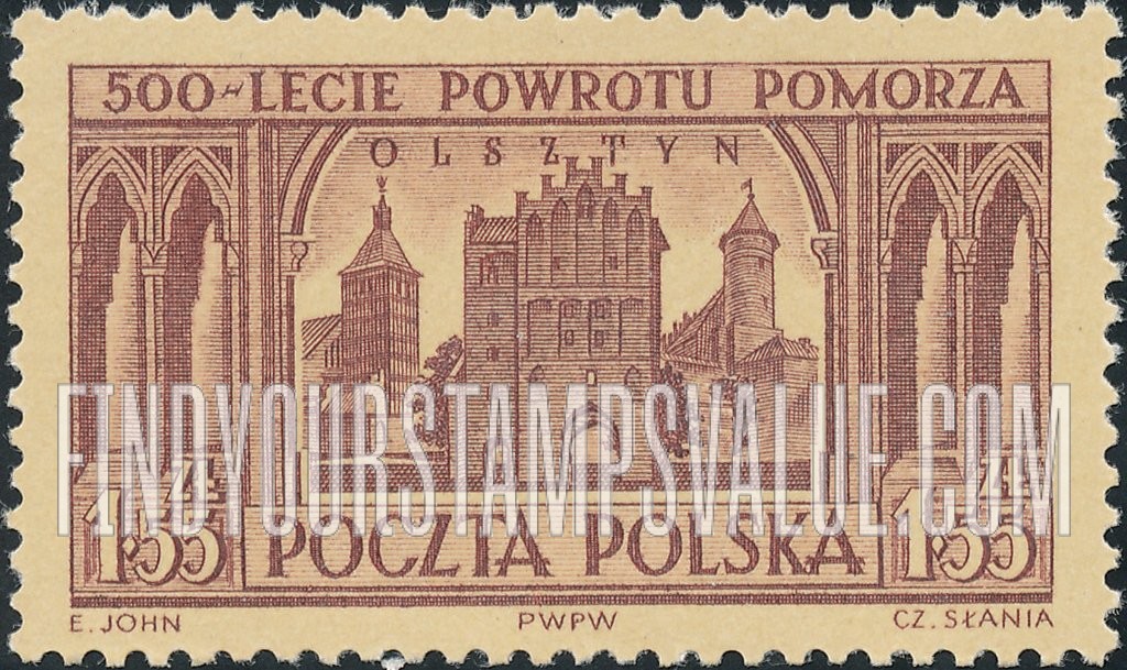 FindYourStampsValue: Cities: Olsztyn
