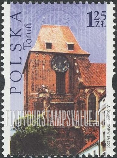 FindYourStampsValue: UNESCO World Heritage Sites: Medieval Town of Torun, vertical