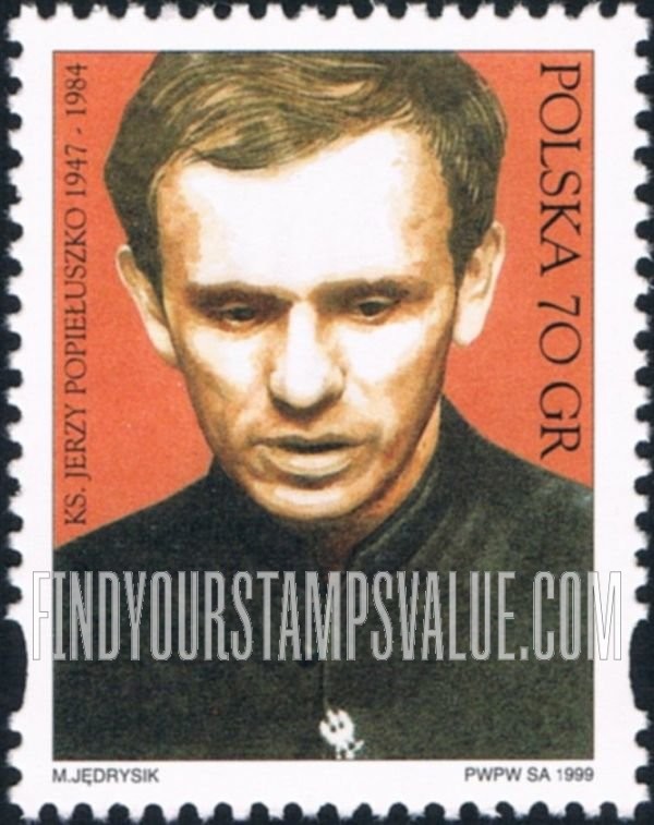 FindYourStampsValue: Jerzy Popieluszko (1947-84), Priest Murdered by Secret Police