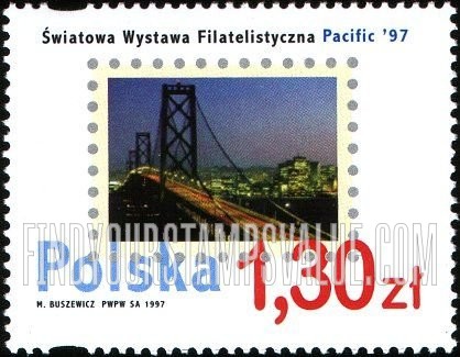 FindYourStampsValue: PACIFIC 97: San Francisco-Oakland Bay Bridge