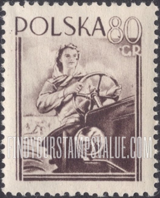 FindYourStampsValue: Woman tractor driver