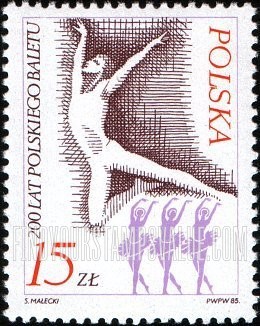 FindYourStampsValue: Polish Ballet, 200th Anniversary: Male dancer