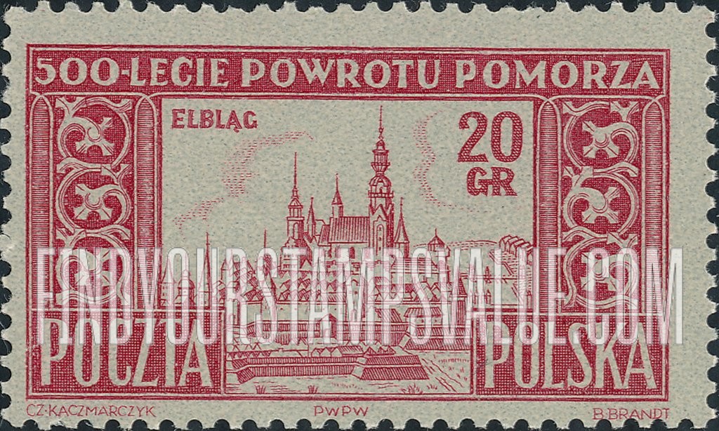 FindYourStampsValue: Cities: View of Elblag