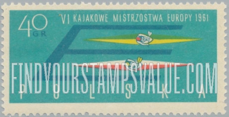 FindYourStampsValue: Kayak Race Start and “E”