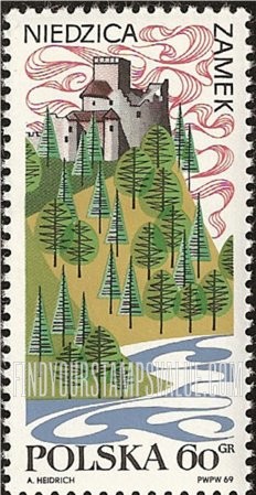 FindYourStampsValue: Ruins of 16th centennial castle, Niedzica, vertical