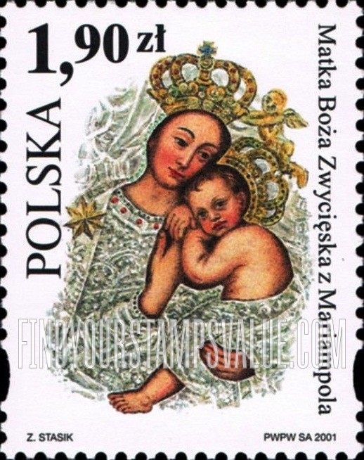 FindYourStampsValue: Depictions of the Virgin Mary: Mariampol, Wroclaw