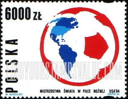 FindYourStampsValue: 1994 World Soccer Cup Championships, U.S.
