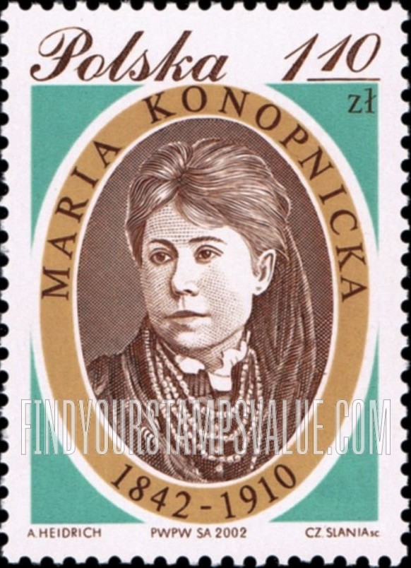 FindYourStampsValue: Maria Konopnicka (1842-1910), Poet