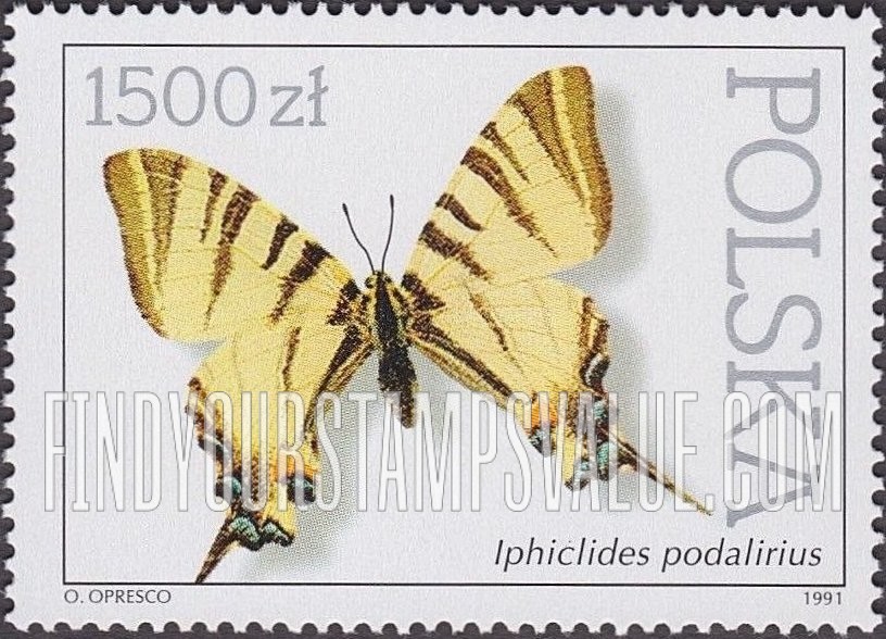 FindYourStampsValue: Butterflies: Iphiclides podalirius