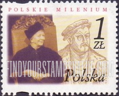 FindYourStampsValue: Millennium: Writers Wislawa Szymborska and Mikolaj Rej