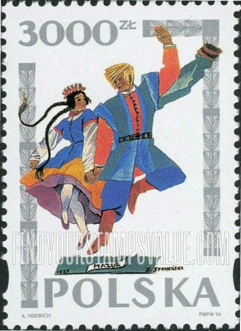 FindYourStampsValue: Traditional Dances: Mazurka