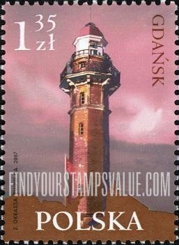 FindYourStampsValue: Lighthouses: Gdansk Lighthouse