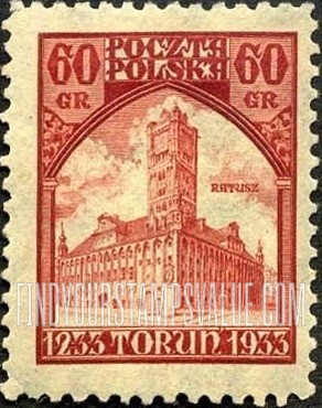 FindYourStampsValue: SEMI-POSTAL - Torun Type of 1933