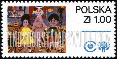FindYourStampsValue: Children’s Paintings: Children with toys