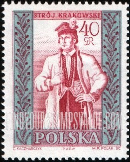 FindYourStampsValue: Regional Costumes:  Man from Cracow