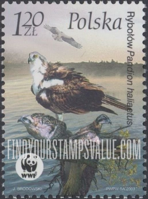 FindYourStampsValue: Worldwide Fund for Nature (WWF): Adult and young at nest