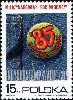 FindYourStampsValue: Blue jeans, badge