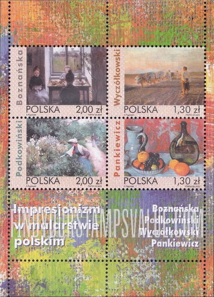 FindYourStampsValue: Paintings by Polish Impressionists