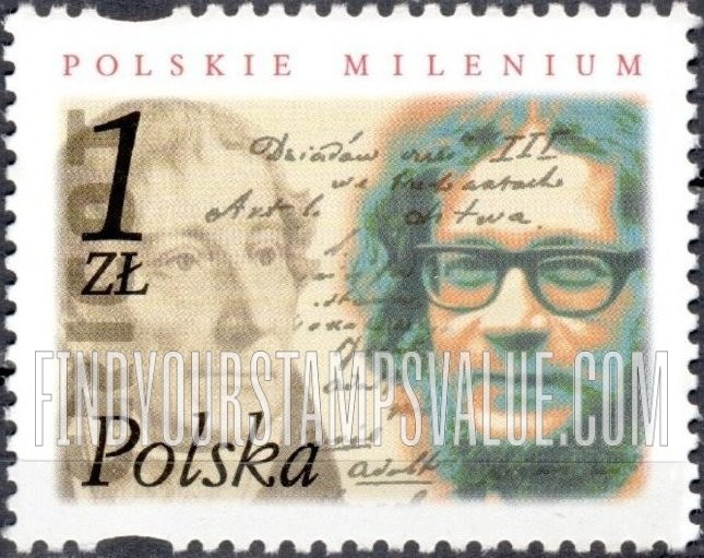 FindYourStampsValue: Millennium: Playwright Wojciech Boguslawski and Director Jerzy Grotowski, manuscript by Adam Mickiewicz