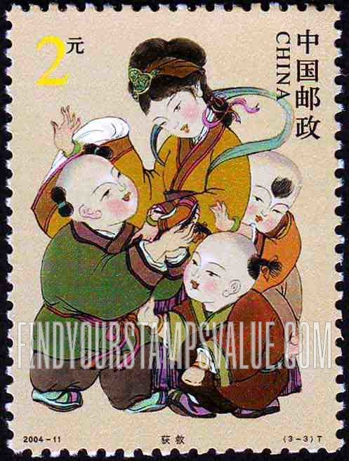 FindYourStampsValue: Sima Guang Breaking the Vat: Rescued - 司马光砸缸: 获救