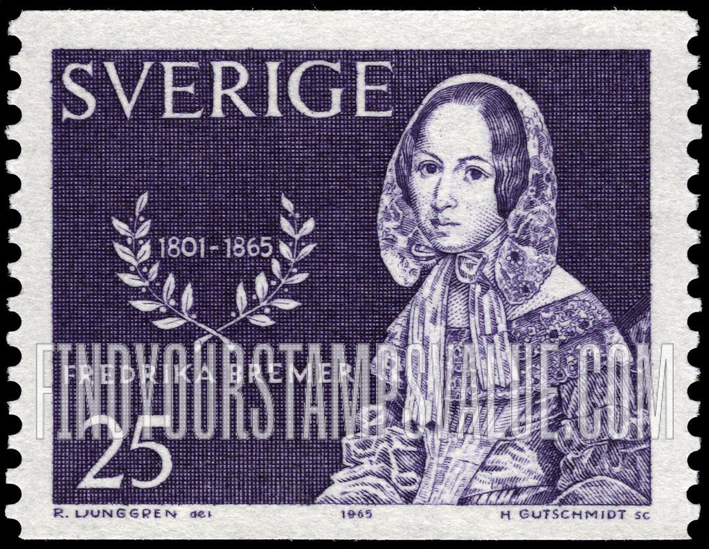 FindYourStampsValue: Fredrika Bremer (1801-65), Novelist
