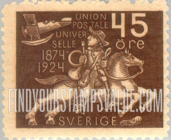 FindYourStampsValue: Universal Postal Union Congress: Postrider Watching Airplane