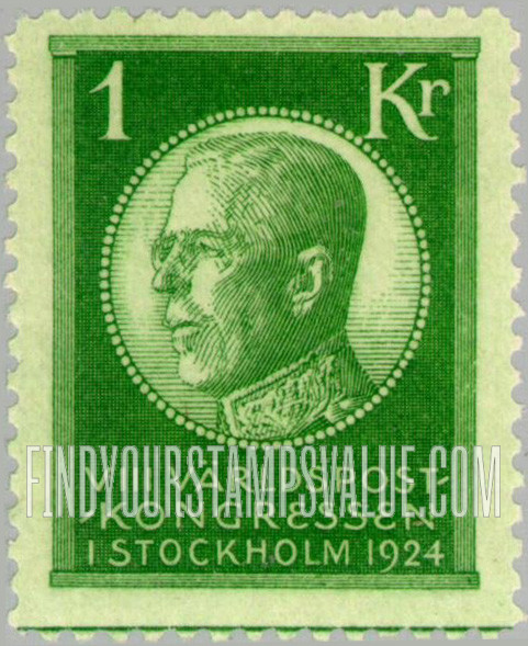 FindYourStampsValue: Universal Postal Union Congress: King Gustaf V